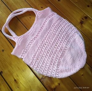 Handmade Knit Beach Tote
